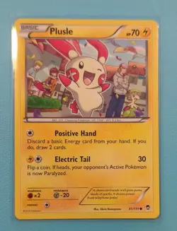 Plusle 31/111 & Minun 32/111 Pokemon B&W Furious Fists 2014 Connecting Art - Image 3
