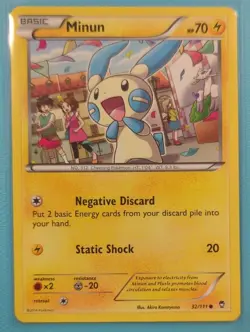 Plusle 31/111 & Minun 32/111 Pokemon B&W Furious Fists 2014 Connecting Art - Image 5