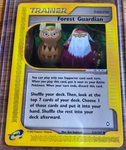 Forest Guardian 123/147 Uncommon Aquapolis Pokemon Card Trainer LP - Image 1