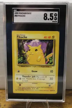 1999 Pokemon TCG Base #58 Pikachu SGC 8.5 - Image 1