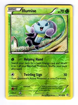 Illumise XY - Primal Clash #18 (2015) Common Reverse Holo NM Pokemon - Image 1