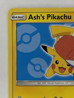 Ash's Pikachu SM114 Sm Regular Sun & Moon Black Star Promo Pokemon MP - Image 3