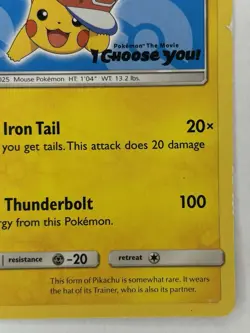 Ash's Pikachu SM114 Sm Regular Sun & Moon Black Star Promo Pokemon MP - Image 5