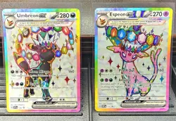 Pokemon TCG - Umbreon ex 176 & Espeon ex 175 Prismatic Evolutions Ultra Rare NM - Image 1