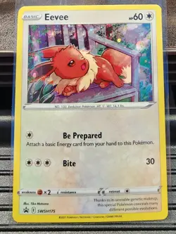 Pokemon Sword & Shield Promo Eevee SWSH175 Holo Rare - Image 1