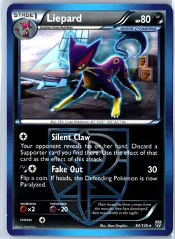 Pokemon: Plasma Storm Liepard (Team Plasma) #84/135 Base - NM Rare .VO5 - Image 1