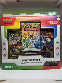Pokemon TCG First Partner Illustration Collection Series 1 Promo Booster Box - Image 1