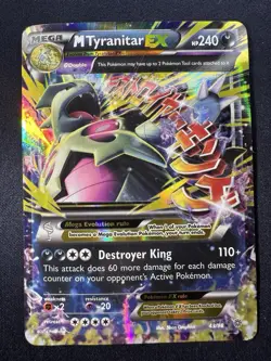 Mega M Tyranitar EX ULTRA RARE 43/98 XY Ancient Origins Pokemon TCG MP B - Image 1