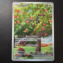 Pokemon TCG - Applin 185/167 Twilight Masquerade - Illustration Rare Holo - NM - Image 5
