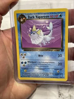 Dark Vaporeon 45/82 Uncommon Team Rocket 2000 Pokemon Vintage Pokemon NM/MT Vtg - Image 1