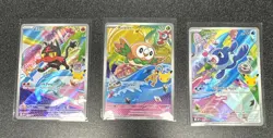 Pokemon First Partner Illustration Collection | Gen 7 Starters Set Of 3 - Image 1