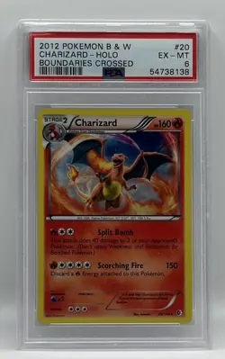 Charizard 20/149 Holo PSA 6 2012 Pokemon B&W Boundaries Crossed - Image 1