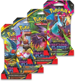 Pokemon Mega Evolution Phantasmal Flames 4x Sleeved Booster Pack Full Art Set - Image 1