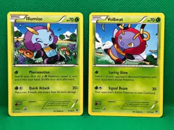Pokemon Tcg Illumise 9/146 & Volbeat 8/146 XY Base Set Non Holo - Image 1