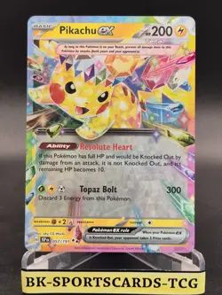 Pokemon TCG Surging Sparks : Pikachu EX 057/191 Ultra Rare English 2024 - Image 1