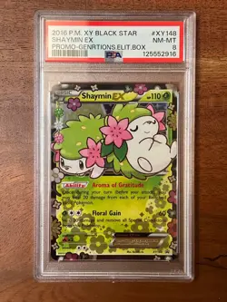 Pokemon TCG X&Y: GENERATIONS - SHAYMIN EX Elite Promo #XY148 - PSA Grade 8 ('16) - Image 1