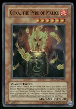 Goka, the Pyre of Malice Super Rare Crossroads of Chaos CSOC-EN095 NM - Image 1