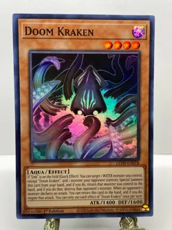DOOM KRAKEN LED9-EN018 HOLO 1st Edition DUELS FROM THE DEEP YU-GI-OH - Image 1