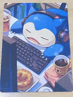 Anime ART STYLE Snorlax Fan Full Art Pokemon Custom Card/perfect bookmark - Image 2