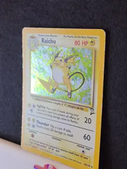Raichu 16/130 Base Set 2 Holo Rare Pokemon Card Nintendo TCG WOTC MP - Image 2