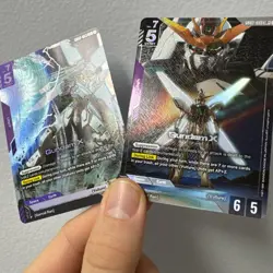 Gundam Card Game TCG GD02-053 Gundam X LR+ Alt Art Dual Impact And Regular LR - Image 2