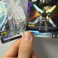 Gundam Card Game TCG GD02-053 Gundam X LR+ Alt Art Dual Impact And Regular LR - Image 3