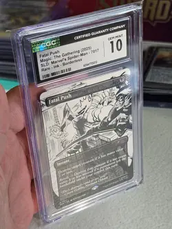 MTG CGC 10 Fatal Push R 7017 (Bonus Card) Secret Lair: Marvel's Spider-Man POP 2 - Image 2