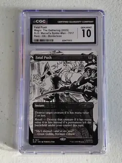 MTG CGC 10 Fatal Push R 7017 (Bonus Card) Secret Lair: Marvel's Spider-Man POP 2 - Image 3