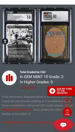 MTG CGC 10 Fatal Push R 7017 (Bonus Card) Secret Lair: Marvel's Spider-Man POP 2 - Image 5