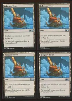 4x Reliquary Tower Uncommon Land Ex Core 2019 M19 Playset Magic the Gathering - Image 1