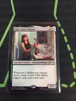 MTG Magic The Gathering Mary Jane Watson PRM Rare Promo Spider-Man - Image 1
