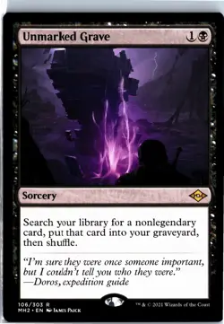 Unmarked Grave (106) - Normal - Modern Horizons 2 (MH2) - NM - Image 1