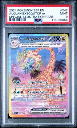2024 POKEMON SSP EN-SURGING SPARKS #242 ALOLAN EXEGGUTOR EX SIR PSA 9 - Image 1