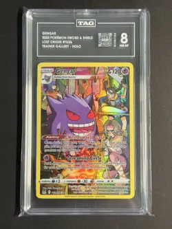 2022 Pokemon Lost Origin Gengar TG06/TG30 Trainer Gallery Full Art Holo TAG 8 - Image 3