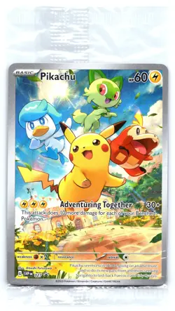 Pikachu SVP027 Paldea Evolved EN Black Star Promo Holo SVP EN 027 Pokemon TCG - Image 1