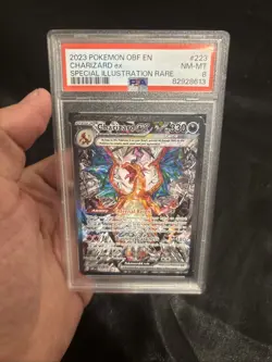 2023 Pokemon OBF EN-OBSIDIAN FLAMES CHARIZARD EX #223 SPECIAL ART RARE PSA 8 - Image 2