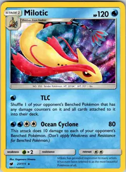 Milotic 27/111 SM - Crimson Invasion Pokemon NM Holo - Image 1