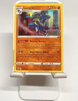 Pokemon Brilliant Stars - Lucario Prerelease Stamped Promo SWSH186 - Image 1