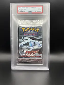 2000 Pokemon Neo Genesis ~ 1st Edition Booster Pack ~ Lugia Artwork PSA 9 MINT - Image 4