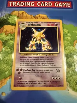 Pokemon Alakazam Base Set Holo Rare 1999 MINT/NM+ 💎 Vintage PSA Ready - Image 3