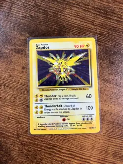 Pokemon Base Set Unlimited Zapdos Holo 1999 WOTC 16/102 - Image 1