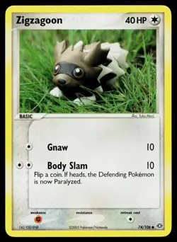 Zigzagoon 74/106 Common Emerald Pokemon Near Mint - Image 1