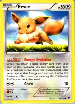 Eevee Common XY - Furious Fists 80/111 NM Pokemon - Image 1