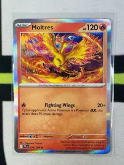 Moltres 014/094 Me02: Phantasmal Flames Holo Rare Pokemon TCG NM - Image 1