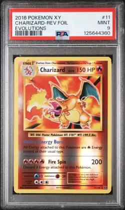 Pokemon TCG Charizard 11/108 XY Evolutions Reverse Holo PSA 9 - Image 1