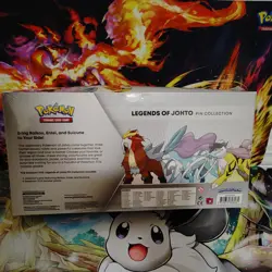 Pokemon TCG Legends of Johto Pin Collection Box - New Sealed (9 Packs, 3 Pins) - Image 4