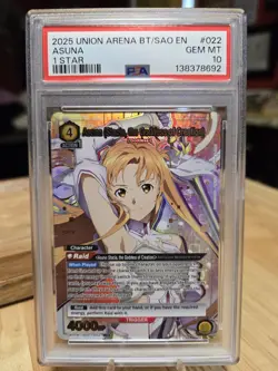 PSA 10 Union Arena Sword Art Online Asuna (Stacia, Goddess..) #022 SR* - Image 1