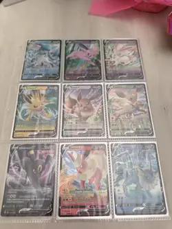 Eevee Evolutions V SWSH Promo Complete 9 Card Set Eeveelutions Pokemon TCG NM - Image 1