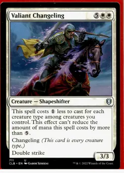 Valiant Changeling, Commander Legends: Battle for Baldur's Gate #711 MTG - Image 1