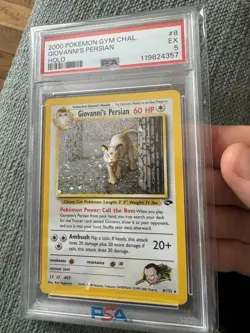 2000 Pokemon TCG Giovanni's Persian Gym Challenge Holo PSA EX 5 *SWIRL* - Image 1